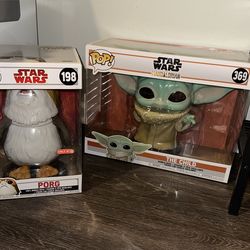 Giant Funk Bobble Head Grogu The Child Baby Yoda And Porg 