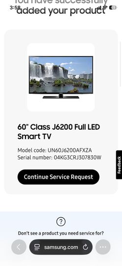 60 inch Samsung - NEEDS BACKLIGHT REPLACEMENT