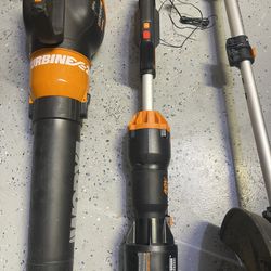 Two Blowers And Trimmer