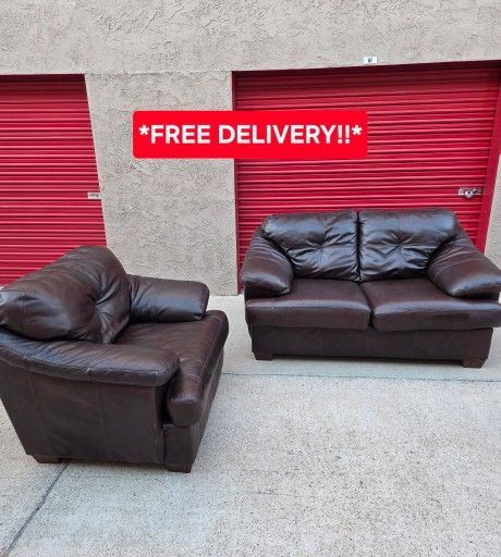 Beautiful Leather Sofa Set