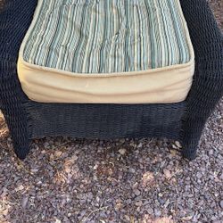 Strong Wicker Outdoor Ottoman Or Chair