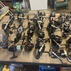 Garcia Mitchell&mitchell Reels And Extra Spools 20 Reels And 10 Spools