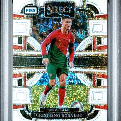 2023-24 PANINI SELECT FIFA #95 CRISTIANO RONALDO WHITE SPARKLE PSA 10