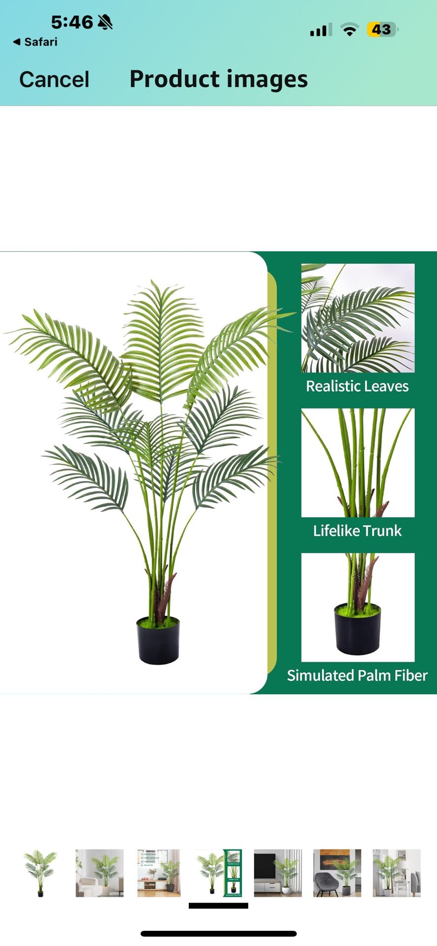 Plantas Artificial Golden Cane Palm Tree 4 Feet Faux Plant for Home Decor Indoor Outdoor Faux Areca Palm Tree in Pot for Home Office Perfect Housewarm