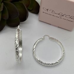 Plata 925 Arracadas  / 925 Silver Hoops 