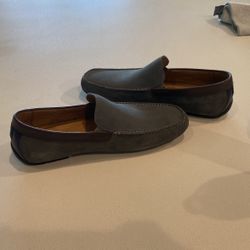 Men’s 7 Florsheim Grey Suede With Brown Leather Trim 