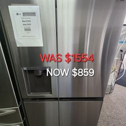 28 Cu. Ft. Side By Side Refrigerator With External Water In Stainless 