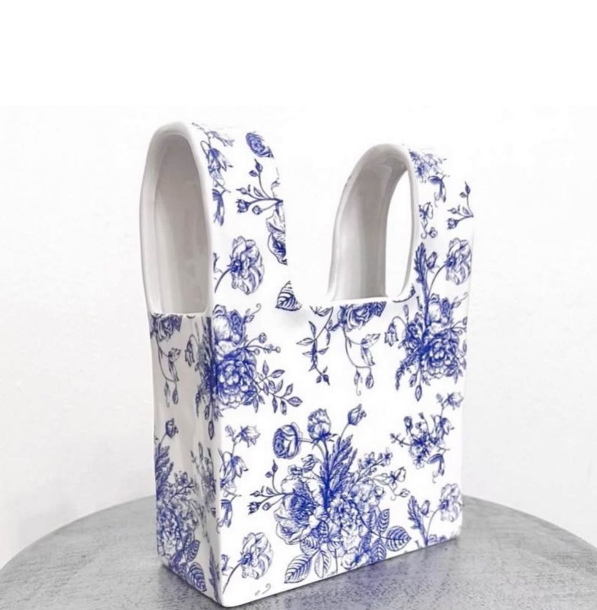 Unique Purse Shape ceramic vase. Designed By Surrey Selena