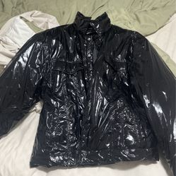 Men’s Shiny Fashion Nova Black Puffer 