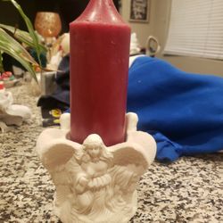 Christmas Angel Candle Holder With Candle