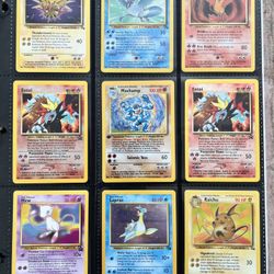 Old Pokemon Cards VINTAGE Rare Collection lot binder Holo WOTC 1999 Era Pikachu