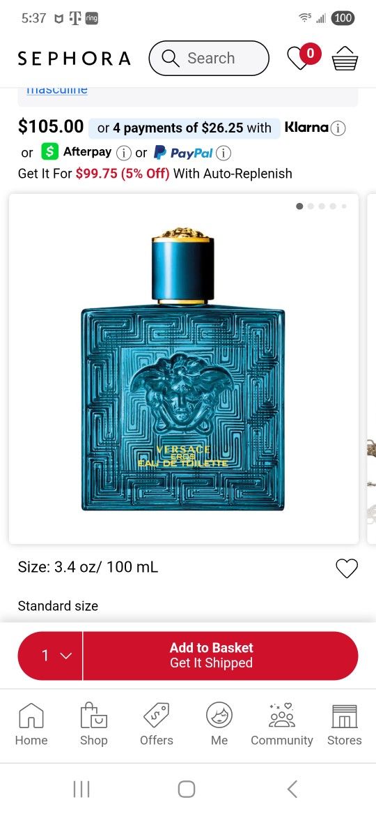 Versace Eros Men's Cologne