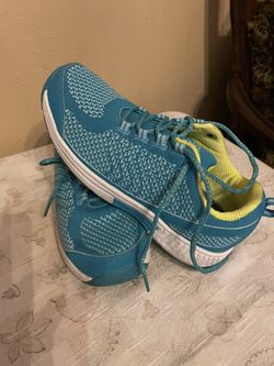 Orthofeet Biofit 986 AB Comfort Walking Shoes In Turquoise Color Size 9D