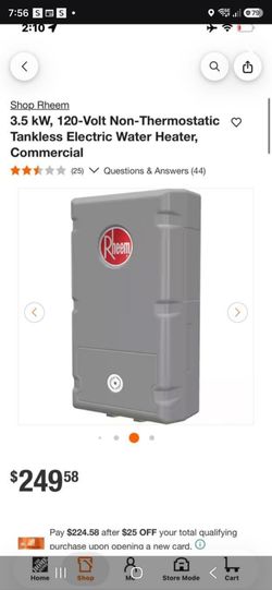 Rheem 3.5 kW Tankless Electric Water Heater