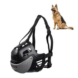 “New”Dog Basket Muzzle(sz Large)w/sliding Opening For Food &water