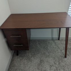 MCM Style Desk Walnut Colored 