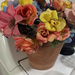 Fake Flowers With Pot