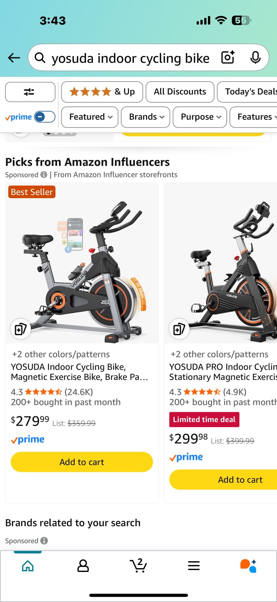 YOSUDA Indoor Cycling Bike Stationary Bike with Drink Holder & IPAD Mount