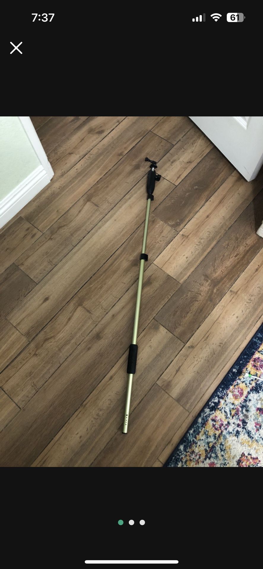 Aquastick And GO PRO Mount With Wires And Light 