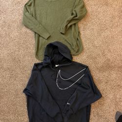 long sleeve and hoodie Medium