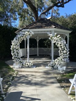 Wedding Decor MOON ARCHES & Silk Flowers