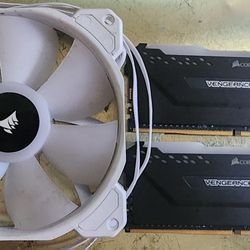 Corsair Fan & Corsair 2x8 DDR4 8gb Ram Sticks