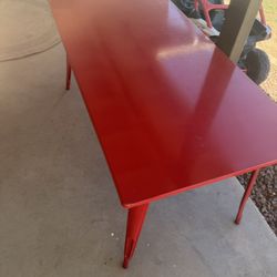 Red Dining Table