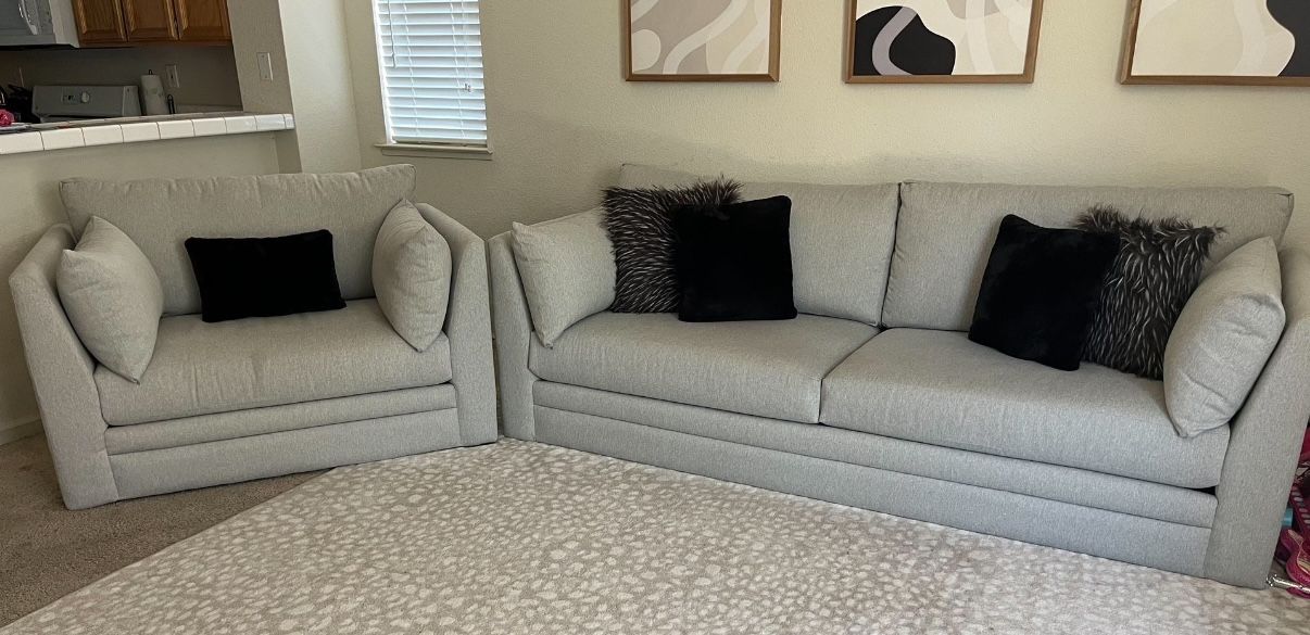 Couch and Oversized Chair