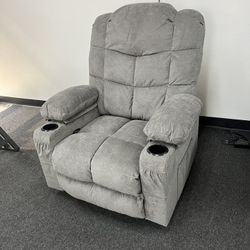 Sofa Recliner Rocking Chair - Fabric Gray 