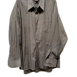 Men's Charcoal Dress Shirt By Bruno Sz. XXL 