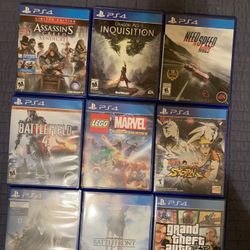 PS4 VIDEO GAMES -9 Games