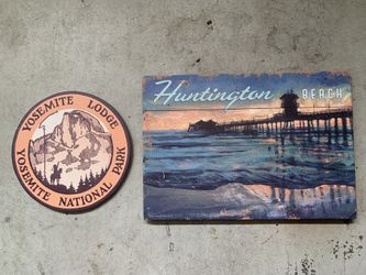 Yosemite NP and Huntington Beach Signs