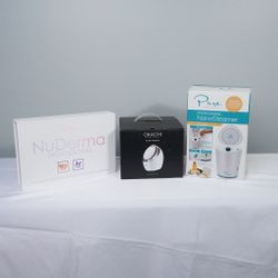 NuDerma Professional Skin Therapy Wand, Okachi Facial Steamer, Pure Daily Care NanoSteamer