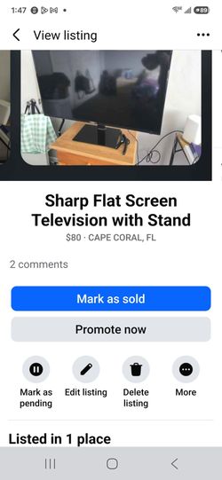 Sharp 40" flat screen tv