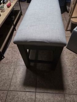 Bench OttoMen Storage sit area lounge grey black legs