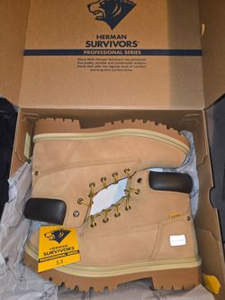 Steel toe work boots size 13
