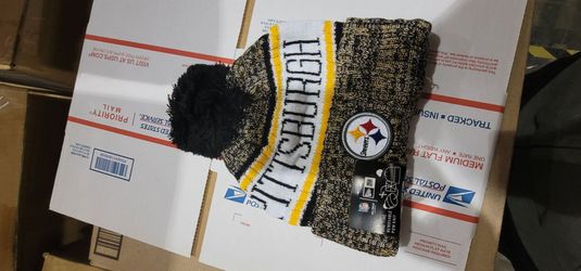 New Era Pom Beanie Pittsburgh Steelers