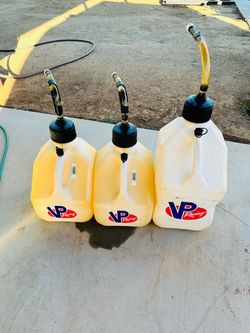 VP Fuel jugs $60 for all three pick up only