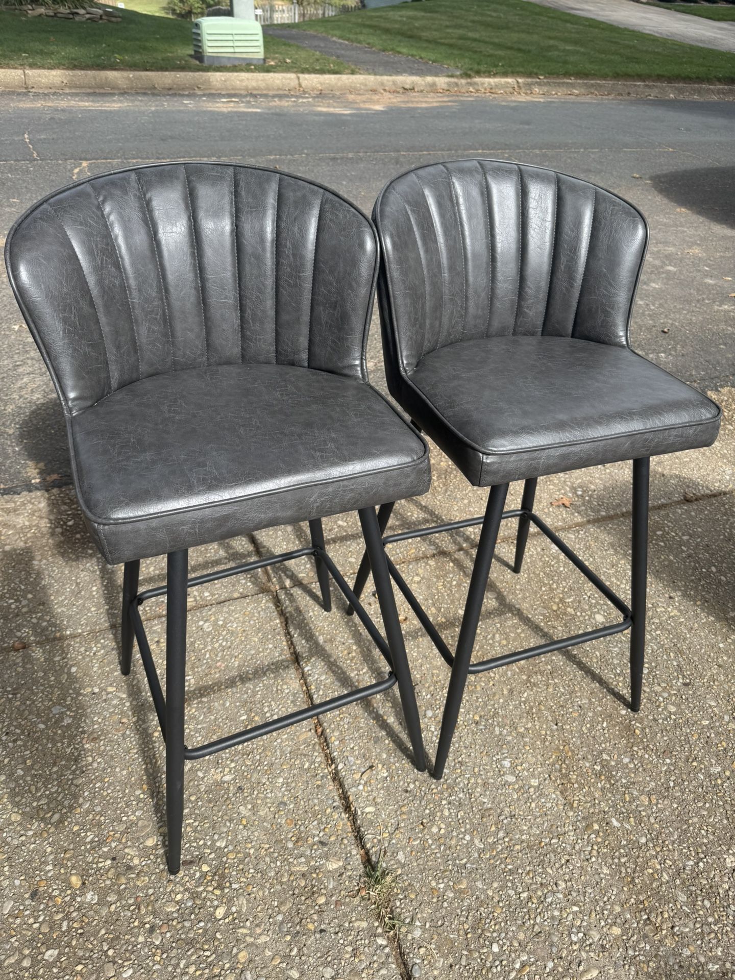 Faux Leather Barstools