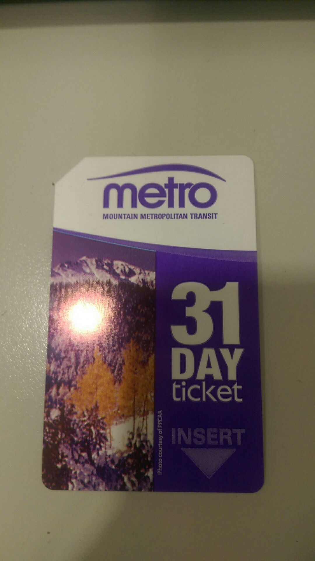 Mountain metro 31day bus pass.