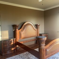 California King Bed frame & Nightstands