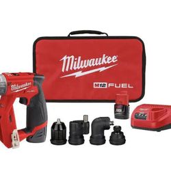 Milwaukee
M12 FUEL 12V Lithium-Ion Brushless Cordless 4-in-1 Installation 3/8 in. Drill Driver Kit with 4-Tool Heads