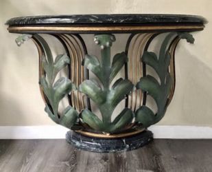 Iron & Marble Console Table