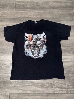 Oakland Raiders Black Graphic Short Sleeve T-Shirt L NFL Football
