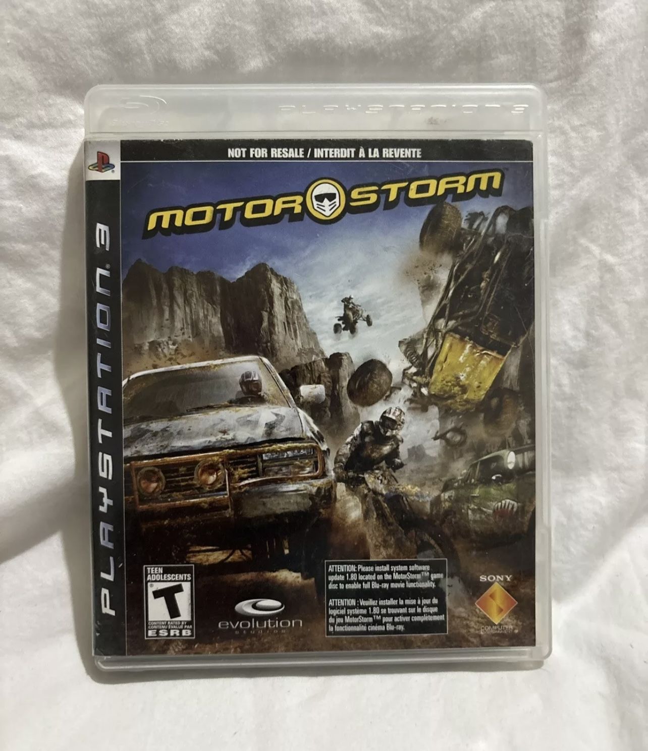 MotorStorm (Sony PlayStation 3) Complete CIB Not For Resale PS3 Rated T