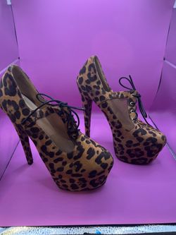 Just fan size 8 Leopard, Platform, Stiletto Shoes