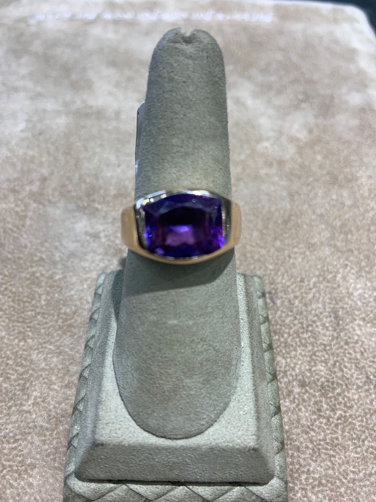 10KT Gold Ring with Purple Stone