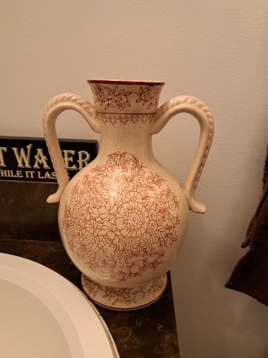 Vintage 80's Water Jug Shaped Like Vase