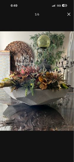 Faux succulent large planter