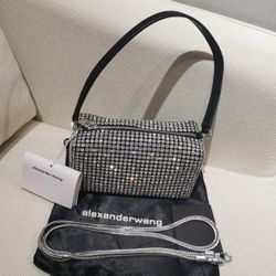 Alexander Wang Heiress Pouch in Crystal Mesh
